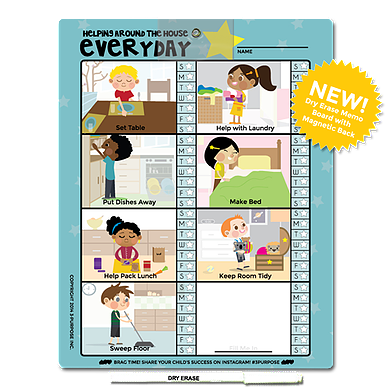 Creative Kids: Dry Erase Chore Chart Memo Board (Magnetic)