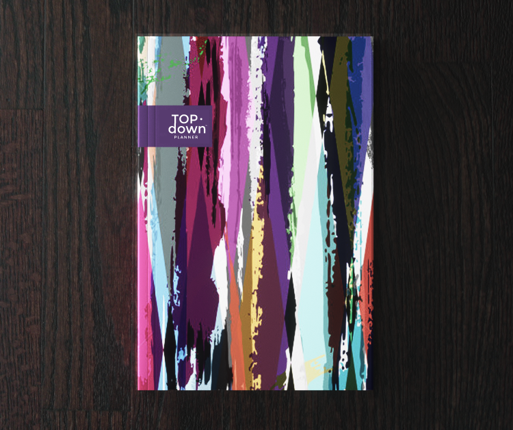 1·Year Undated Top·Down Planner: Goal Planner & Productivity Tool with Daily Agenda/Scheduler, Deluxe Version w/ Digital Download Bonus Abstract, Planner, Calendar, Goal Setting - Top·Down Planner, Top·Down Planner - 1