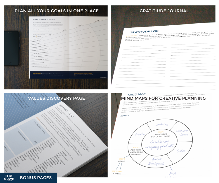 2017 Top·Down Planner Classic: Goal Planner & Productivity Tool with Daily Agenda/Scheduler, Deluxe Version, Digital Download Bonus! , Planner, Calendar, Goal Setting - Top·Down Planner, Top·Down Planner - 3