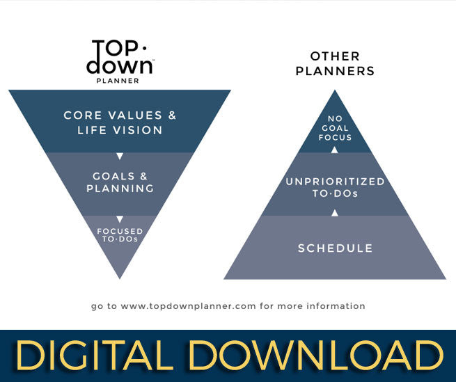 18-Month Top·Down Planner Digital Download: Goal Planner & Productivity Tool with Daily Agenda/Scheduler (332 Pages) ,  - Top·Down Planner, Top·Down Planner - 5