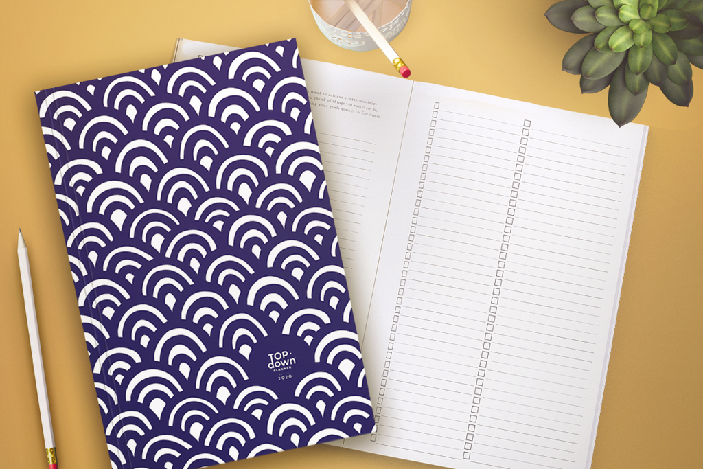 Top·Down Planner, Hardbound:  Undated Goal Planner and Daily Scheduler with Digital Bonus